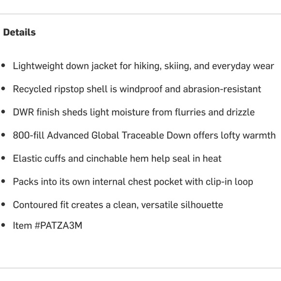 Patagonia Down Sweater Jacket Woman’s XS - Picture 12 of 12